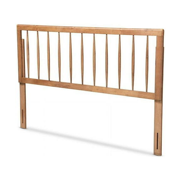 Baxton Studio Valin Modern and Contemporary Ash Walnut Finished Wood Queen Size Headboard