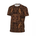thumbnail image 5 of T Shirt For Men Brown Snakeskin Running Summer Animal Print Fun Fashion Tshirt For Man Graphic Cloth, 5 of 7