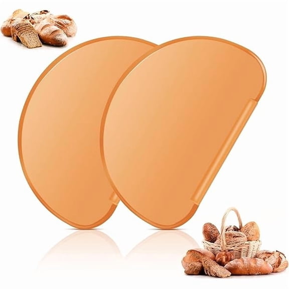 Bowl Scraper 2PCS Silicone Bread Dough Scraper Bowl Spatula Curved Edge Flexible Bowl Scraper for Baking Food Scraper for Sourdough Bread Proofing Basket Pastry Cutter Tool, Orange