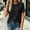 *Black, variant on ClodeEU Women's Round Neck Short Sleeve T-Shirt,Casual Solid Color Loose Fit Top Army Green,Women's Plus L