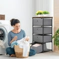 thumbnail image 2 of Fabric Storage Dresser 4 Drawers Storage Organizer, Gray, 2 of 7