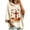 Beige, variant on Arlun Women's Fall for Jesus He Never Leaves Hoodies Drop Shoulder 3/4 Sleeve Hooded Sweatshirt Vintage Plaid Pumpkin Maple Leaf Print Casual Loose Pullovers Orange XL