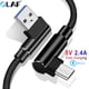 thumbnail image 2 of Cable de carga micro USB con conector en forma de L de 1/2/3 m de OLAF, cable micro USB trenzado de nailon, cable de carga rápida, cable de carga, 2 of 5