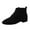 Black, variant on WEAIXIMIUNG Womens Booties Women's Autumn and Winter British Style Small Short Boots Solid Colour Suede Pointed Toe Lace Up Thick with
