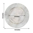 thumbnail image 3 of Efavormart 6 Pack | 13" White Washed Sunray Rim Faux Wood Plastic Charger Trays, Round Disposable Serving Plates, 3 of 10