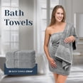thumbnail image 4 of White Classic Hotel Collection Luxury 8-Piece 100% Turkish Cotton Towel Set, Light Gray, 4 of 8