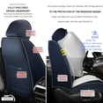 thumbnail image 4 of 2PCS Seat Covers for Car Fit for 98% Jeep Models Waterproof Leather Car Seat Protectors (Black-Green,Luxury)Car Seat Cushions with Airbag, 4 of 6