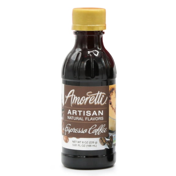 Amoretti - Natural Espresso Coffee Artisan Flavor Paste 8 oz - Use In Pastry, Savory, Brewing & Ice Cream Applications, Preservative Free, Gluten Free, No Artificial Sweeteners, Highly Concentrated