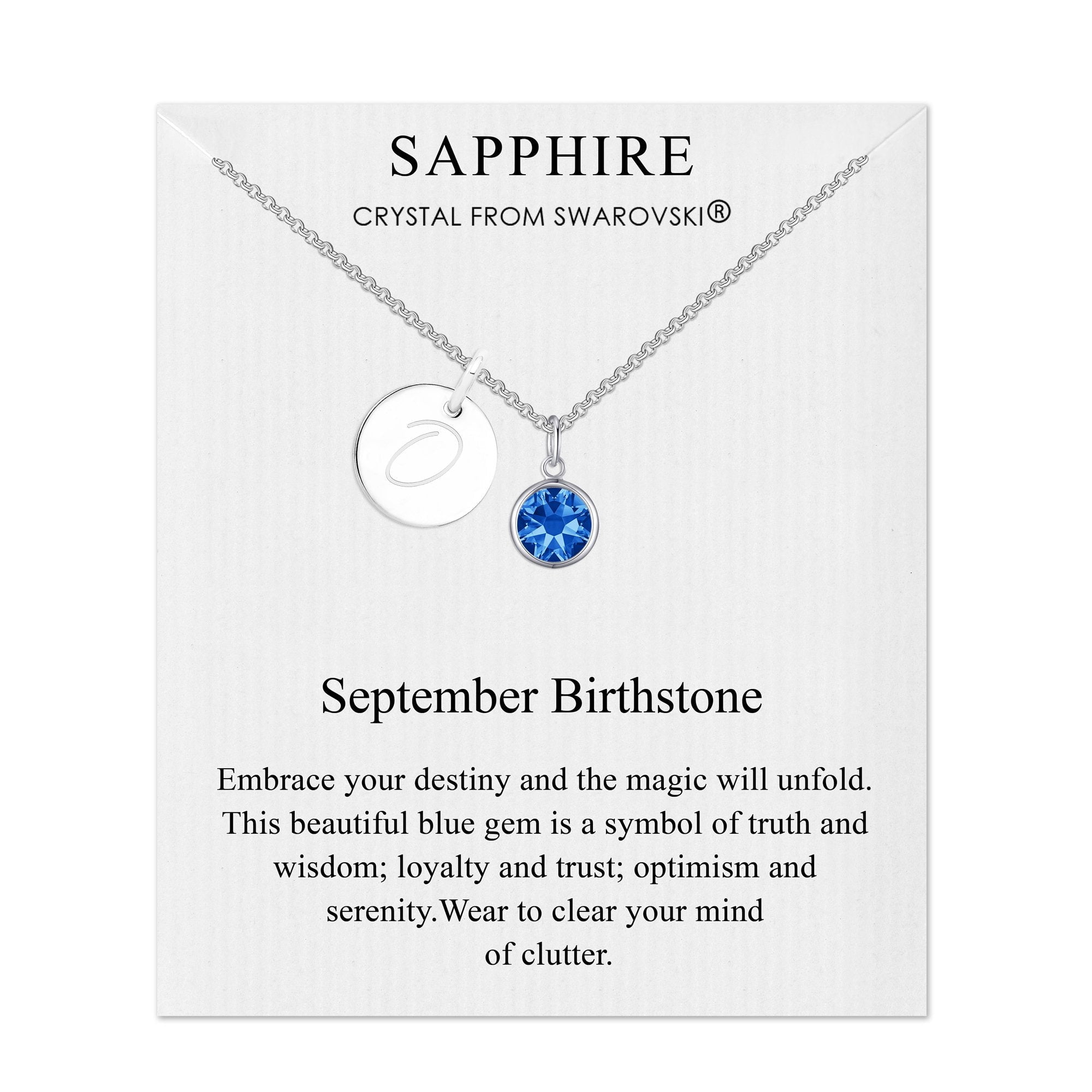 Initial And Birthstone Necklace By Potiega | notonthehighstreet.com