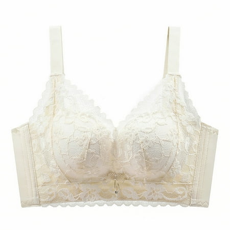 Tao Tao Women s Minimizer Wire Free Beauty Lace Non Padded Full Coverage Bra Beige 36/80AB