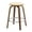 Walnut/Cream, variant on LeisureMod Counter Stool Upholstered in Leather with Stained Poplar Wood Frame and Chrome Iron Footrest with 360-Degree Swivel for Modern Home, Kitchen, Bars, Cafes Pelya Collection in Brown