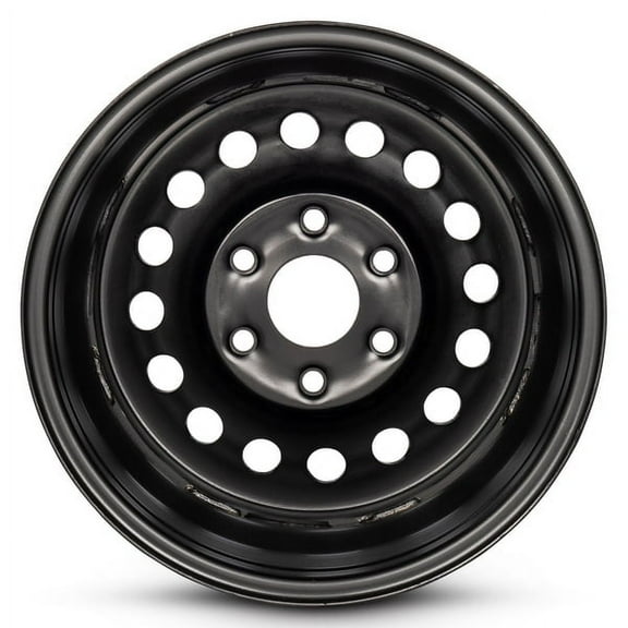 New OEM Replacement Wheel 17x7.5 in for 2006-2019 GMC Sierra 1500 Painted Black 17 inch Steel Rim