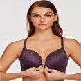 thumbnail image 5 of CHUANK Female Racerback Front Closure Unlined Underwire Bra for Women Black 34B, 5 of 5