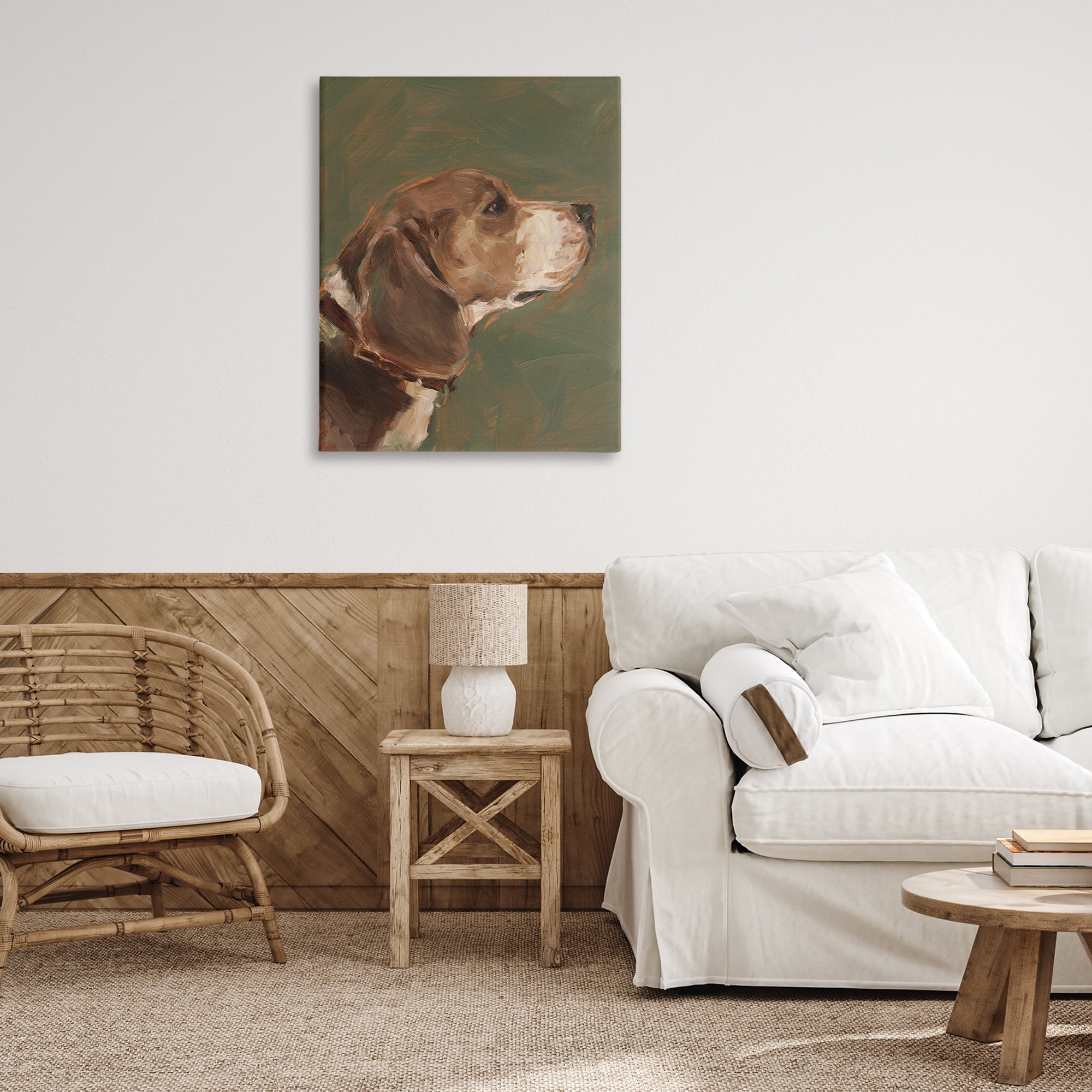 Stupell Industries Traditional Beagle Portrait Animals & Insects Painting Gallery Wrapped Canvas Art Print Wall Art, 30 x 40