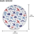 thumbnail image 4 of SKYSONIC Cute Airplane Round Tablecloth 60In,Table Cover Water Resistant Spill Proof Large Table Cover for Indoor & Outdoor Family Gathering Dinner, Hotel, BBQ, 4 of 7