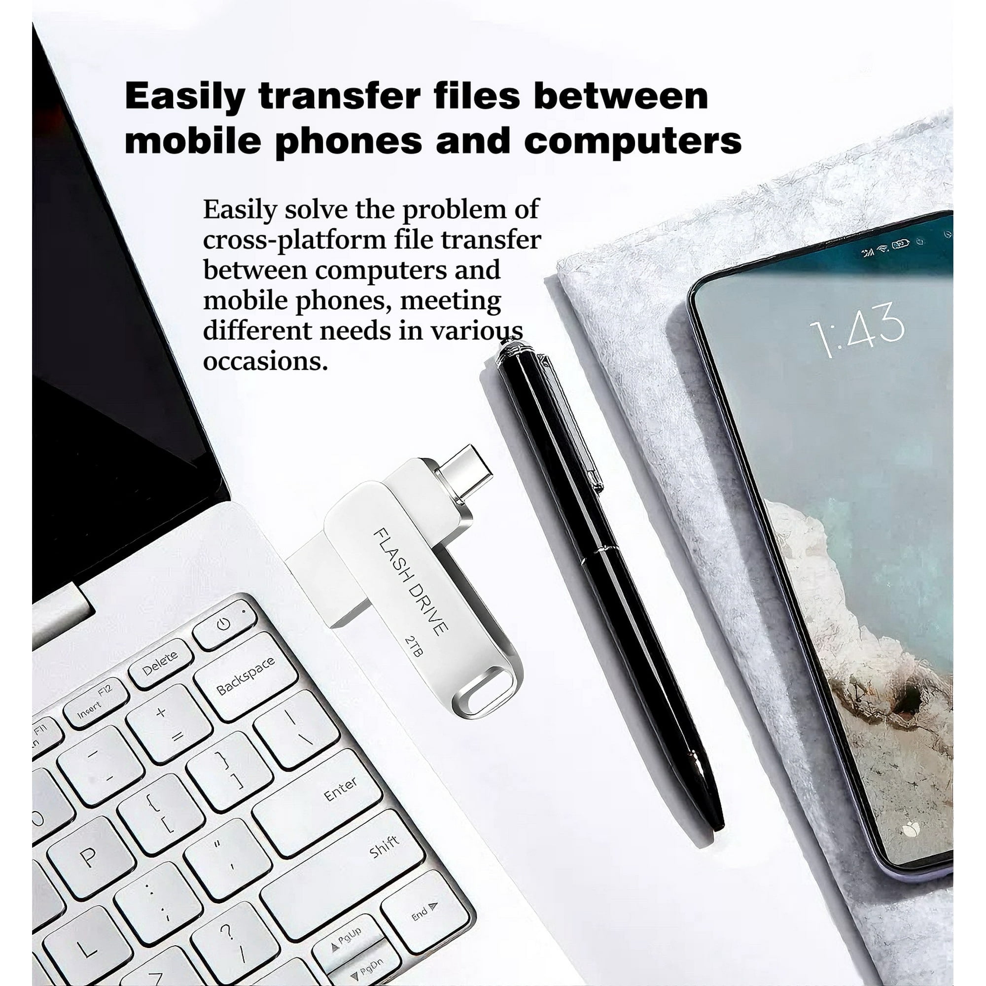 2TB Dual USB Flash Drive Type-C & USB-A OTG for Phone, Tablet, PC – MAOLAI
