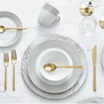 thumbnail image 2 of Safdie & Co. Dinnerset 16PC Round Rim Taupe Band, 2 of 3