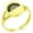 Gold, variant on Stainless Steel Ikoma Samurai Crest Minimalist Oval Top Polished Statement Signet Ring