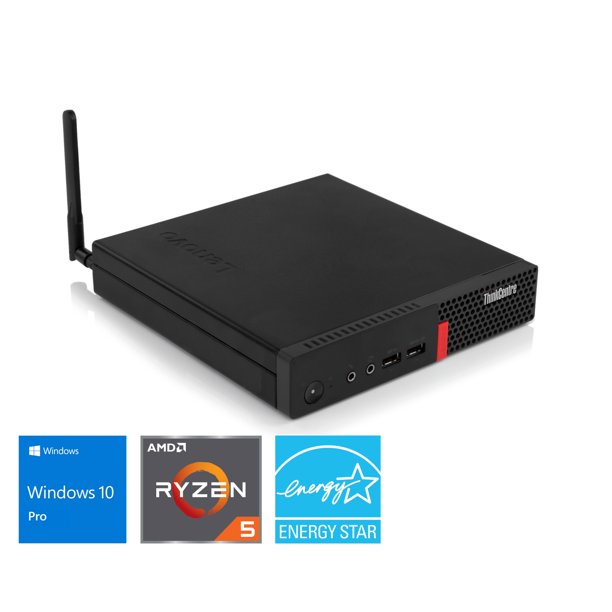 Lenovo ThinkCentre M75q1 Mini PC, AMD Ryzen 5 PRO 3400GE Upto 4.0GHz