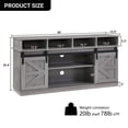 thumbnail image 2 of AENKYO 58" Farmhouse TV Stand with Sliding Barn Doors, Adjustable Shelves for TVs up to 65", Antique Gray, 2 of 10