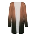 thumbnail image 4 of BODOAO Womens Long Cardigan 2025 Fall Lightweight Long Sleeve 0Pen Front Sweater with Pockets Womens Cardigan Casual Print Pocket Long Sleeve Top Cardigan Jacket Brown S, 4 of 4