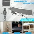 thumbnail image 5 of Jacgood XL Folding Camping Cot, Extra Wide Thick Mattress for Adults & Kids, Folding Bed Cot with Side Pocket,Folding Guest Bed, 5 of 9