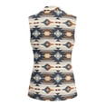 thumbnail image 3 of Uorisanigo Blue Western Aztec Womens Vest with Pockets Sleeveless Womens Waistcoat Vest Lightweight Button Down Vests Blazer Fashion Size XL, 3 of 7