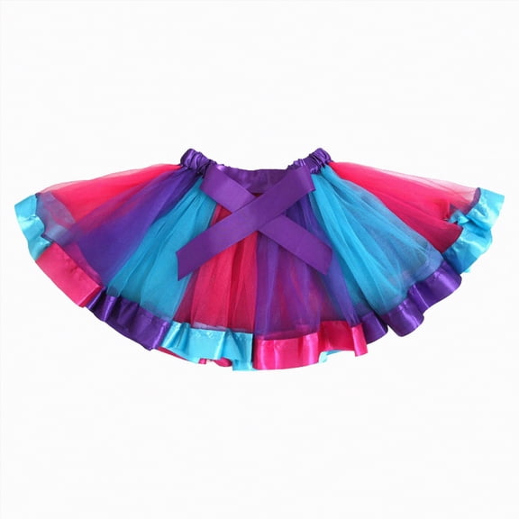 Godom Girls Rainbow Ballet Tutu 1T-9T Layered Ruffle Tiered Tulle Dance Dress Princess Party Skirt,Purple