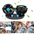 thumbnail image 4 of Ventilador de coche de 12 V, encendedor de cigarrillos/fuente de alimentación USB, ventilador de coche de doble cabezal y control, dos modos de velocidad, rotación de 360 grados para varios, 4 of 5