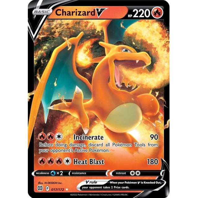 Tarjeta Pokémon Charizard V 017/172 Brilliant Stars Ultra Rare