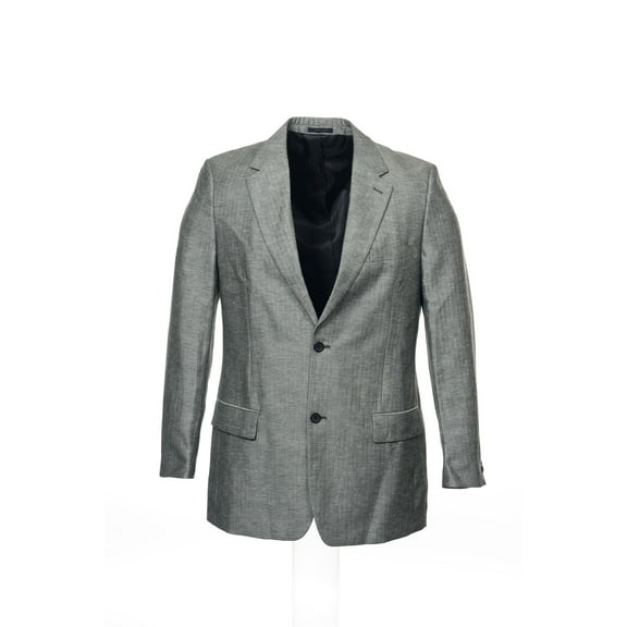Club Room Herringbone 2 Button Sport Coat (42 Long, Gray)