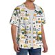 thumbnail image 2 of Fotbe Transportation Cartoon Camisa Estampada de Manga Corta para Hombre, Casual de Verano, Estilo Playero, Sin Arrugas-XX-Large, 2 of 5