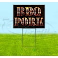 thumbnail image 1 of Bbq Pork (18" x 24") Yard Sign, Includes Metal Step Stake, 1 of 6