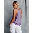 thumbnail image 3 of Ekouaer Women's Silk Satin Camisole Tank Tops V Neck Sleeveless Spaghetti Straps Blouse Casual Racerback Shirt, 3 of 5