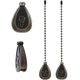 thumbnail image 2 of 4 Pack Bronzed Ceiling Fan Pull Chain Extension, Classic Drop Shaped Pendant Pull Chains for Ceiling, 2 of 5