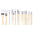 thumbnail image 1 of HWZWT Wood Color Polyester Paint Brush for Acrylic Watercolor, 1 of 5