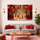 thumbnail image 1 of Tapiz de poliéster para festivales, decoración navideña, 180 x 114 cm, tapices de San Valentín, decoración de habitaciones, revestimientos de paredes, tapices para el hogar, tapices de San Valentín, d, 1 of 6