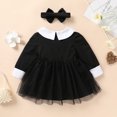 thumbnail image 6 of Younger Tree Toddler Baby Girl Black Dress Kid Halloween Sister Matching Outfits TuTu Dress for 3-6 Months, 6 of 8