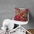 thumbnail image 5 of Vintage Flower Decorative Pillow Covers - Set of 2, 20x20 Inch - Farmhouse Style Linen Cushion Cases for Indoor/Outdoor, Sofa, Bed & Living Room Decor - Stylish and Unique, 5 of 7