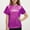 Hot Pink, variant on lulshou Short Sleeve Shirts for Kids Children's Performance Outfit Sequin Short Sleeved T-shirt Round Neck Elastic Top Summer Tops
