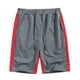 thumbnail image 2 of Puntoco Shorts Hombre Casuales Playa Liso Moda,Pantalones Cortos De Corte Clásico Para Hombre， Pantalones Deportivos, Pantalones Cortos, Pantalones De Media Longitud, Gris Oscuro + Rojo M, 2 of 5