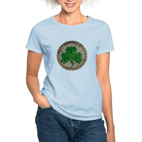 CafePress - Shamrock And Celtic Knots T Shirt - Women's Classic T-Shirt