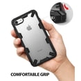 thumbnail image 3 of Ringke Fusion-X Case Compatible with iPhone 7, Transparent Hard Back Shockproof Advanced Bumper Cover - Black, 3 of 9