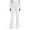 White, variant on Odeerbi 5-14 Years Kids Girls Flared Pants Bell Bottom Trousers Casual Solid Color Adjustable Waist Pants with Pocket