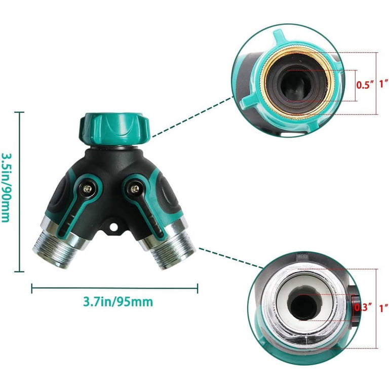 Aedavey 2-Way Heavy-Duty Hose Splitter with Shut-Off Valve photo 8
