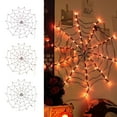 thumbnail image 3 of Halloween Solar Giant Spider Web Lights Solar Halloween Lights Decorations Outdoor 40inch Lighted Spider Web Light up Withgiant Spiders for Yard House Decor, 3 of 9