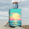 thumbnail image 5 of Cauagu Retro Palm Beach Sunset Print Travel Luggage Cover,Travel Dust-proof Suitcase Cover Softside Suitcase Protector for 18-32inch,Not Included Suitcase, 5 of 8