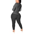 thumbnail image 4 of KOMOO Plus Size Women Patchwork Jumpsuit Color Matching Hollow Slim Fit Bodysuit Skinny Jumpsuits, 4 of 8