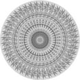 thumbnail image 1 of Ahgly Company Machine Washable Indoor Round Transitional Gunmetal Gray Area Rugs, 4' Round, 1 of 7