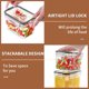 thumbnail image 3 of Juego de Contenedores Herméticos de plástico transparente, 16 Piezas, sin BPA, Ideales para Almacenamiento de Alimentos, Incluye 20 Etiquetas, 3 of 4